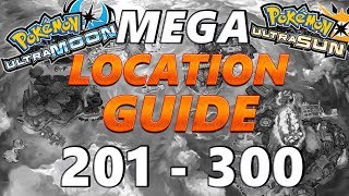 Pokémon Ultra Sun and Moon Location Guide Pokemon 201  300 [upl. by Halden380]