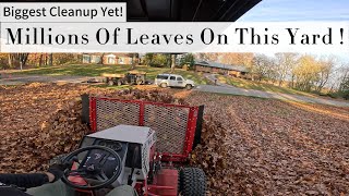 Fall Leaf Cleanup  Biggest Cleanup of The Year  Ventrac Leaf Plow [upl. by Elrahc61]