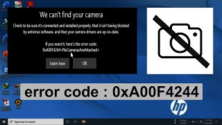 Tips Mengatasi Webcam dan Camera Tidak Berfungsi di Windows 10 error code 0xA00F4244  Part 1 [upl. by Anipsed]