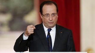 France Hollande on the quotoffensivequot over flagging economy [upl. by Euqinitram432]