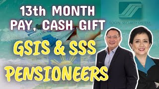 GSIS amp SSS PENSIONEERS 13th MONTH PAY CASH GIFT KAILAN IBIBIGAY [upl. by Oguh]