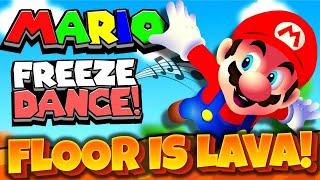 Super Mario Freeze Dance  Brain Break  Just Dance  Floor is Lava  Matthew Wood [upl. by Youlton]