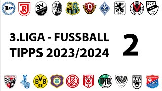 FussballTipps 3Liga  2Spieltag  Saison 20232024 [upl. by Eilegna]