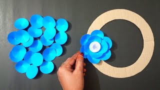 2 Wall Hanging Craft Ideas Easy With Paper  Paper Crafts Easy Flower Wall Hanging Simple [upl. by Nohsal185]