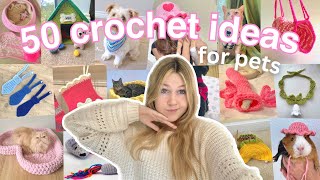 50 CROCHET IDEAS for your pets somewhat beginner friendly [upl. by Nerek]