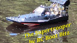 Heavily modified Proboat Aerotrooper airboat turn fin test [upl. by Trout274]