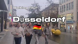 Düsseldorf Germany 🇩🇪 Walking Tour in Düsseldorf City of Germany Evening Walk [upl. by Greenland]