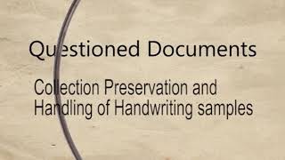 Questioned Document Hand writing examination CH06 swayamprabha [upl. by Norry133]