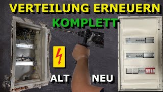 Alte UP Verteilung Stromverteiler in Wohnung tauschen Unterverteiler verdrahten Anleitung Teil 2 [upl. by Annav]