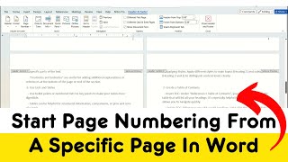 How To Start Page Numbering From A Specific Page In Word 2024 Step By Step Guide [upl. by Garrity]