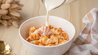 How To Make Mini Croissant Cereal  Easy Recipe [upl. by Ymeraj]