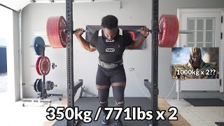 The Build Day 23  771lbs x 2 Squat  1000kg DOUBLE [upl. by Fanny]