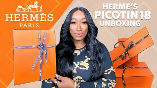 LUXURY HERMES PICOTIN 18 REVIEW amp UNBOXING HAUL 2023 [upl. by Anuahsed]