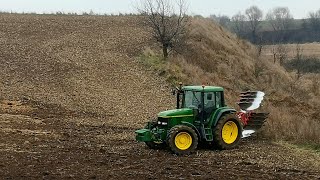 241 Orka zimowa  JD 6810  Pług Akpil [upl. by Akihsan]