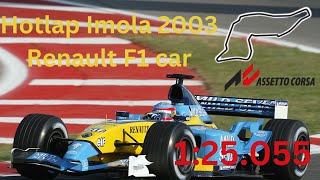 Hotlap in 2003 Reanult F1 car on Imola no assists [upl. by Peednas]