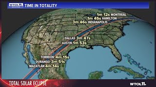 Cities in totality the longest  Total Solar Eclipse 2024 [upl. by Hopper]