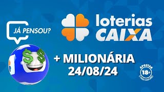 Resultado da Milionária  Concurso nº 175  24082024 [upl. by Elahcim]