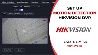 How To Setup Hikvision DVR Motion Detection [upl. by Jr]