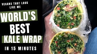 Super Easy Kale Wrap Food Prep For Vegan Newbies [upl. by Stanwinn]