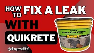 How to Fix a Leak in Concrete Basement Foundation with Quikrete Hydraulic Water Stop Cement [upl. by Kwang]