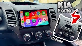 Kia Forte 1417 Radio Overhaul with Wireless CarPlay amp Android Auto  Idoing [upl. by Angell]