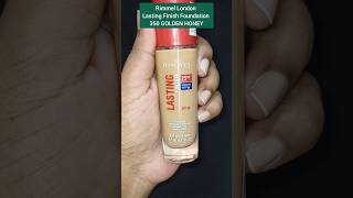 Rimmel London Lasting Finish Foundation Review  350 GOLDEN HONEY shorts ytshorts makeup review [upl. by Tisbe]