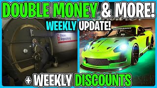 GTA 5 Online WEEKLY UPDATE Double Money amp More Union Depository Heist 2X [upl. by Goines17]