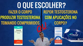 O que escolher para aumentar sua testosterona CLOMIFENO x TESTOSTERONA INJETÁVEL x TESTOSTERONA GEL [upl. by Jacklin]