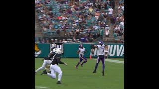 Jordan Addison catches for a 21yard Gain vs Jacksonville Jaguars [upl. by Garett]