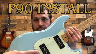 Installing P90s in a Fender Stratocaster [upl. by Yzzo549]