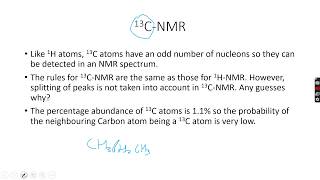 ALevel Chemistry NMR Spectroscopy Part 14 [upl. by Eeuqram]