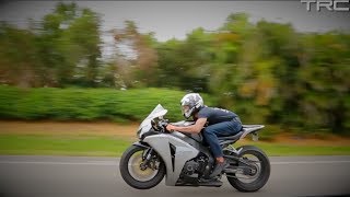 Insane quotsleeperquot Honda CBR1000 pulls on 900HP Nissan [upl. by Eedyak]