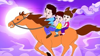 Lakdi ki kathi  लकड़ी की काठी  Popular Hindi Children Songs  Animated Songs by JingleToons [upl. by Hairom]