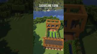 Automatic Sugarcane Farm  Minecraft Tutorial  Short [upl. by Urial]