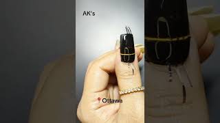 How to Apply Striping Tape On Nails 💅💁‍♀️❤️nailart nailartdesignsathomewithouttools [upl. by Atalie]