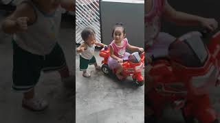 Aeesha and Caelyx playing the motor [upl. by Eelik]