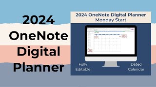 2024 Digital Planner for OneNote [upl. by Enirehtacyram]