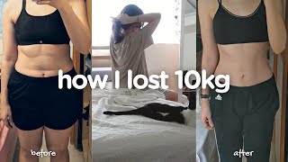 How I lost 10kg 22lbs  70kg ➡️ 60kg  my diet routine for weight loss [upl. by Leahplar]