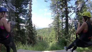 Zip Line Tours at Whitefish Mountain Resort [upl. by Imis]