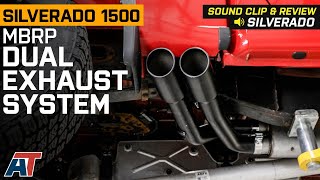 20192023 53L Silverado 1500 MBRP Armor BLK Dual Exhaust System Review amp Sound Clip [upl. by Asirrac]