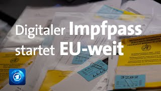 Digitaler Impfpass startet EUweit [upl. by Mikihisa]