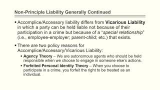 Criminal Law II  Substantive Criminal Law  Non Principal Liability [upl. by Wystand]