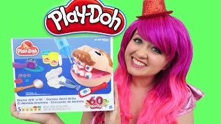 PlayDoh Doctor Drill N Fill Dentist  TOY REVIEW  KiMMi THE CLOWN [upl. by Garcon]