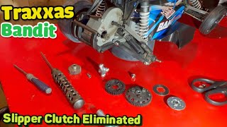 Traxxas Bandit Slipper Clutch eliminator with MOD1 gears [upl. by Nortyad]