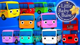 Ten Little Buses  Nursery Rhymes for Babies by LittleBabyBum  ABCs and 123s [upl. by Bannerman]