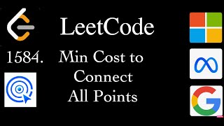 1584 Min Cost to Connect All Points  Leetcode leetcode leetcodejava [upl. by Ellennahs]