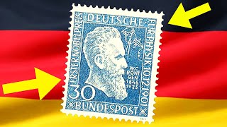 MOST VALUABLE RARE GERMAN STAMPS of values year 1950 to 1952 [upl. by Leinahtan309]