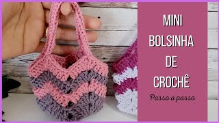 Mini Bolsa de CrochêLembrancinha de Crochê dia das MÃES [upl. by Ballinger]