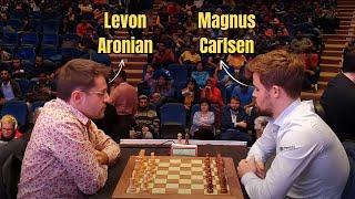 Magnus Carlsen vs Levon Aronian  Amazing Grand Masters Battle of Time [upl. by Chouest]