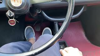 quotLa doppietta quot double clutch fiat 500 1971 no synchro video guide how to drive [upl. by Ahseekal628]